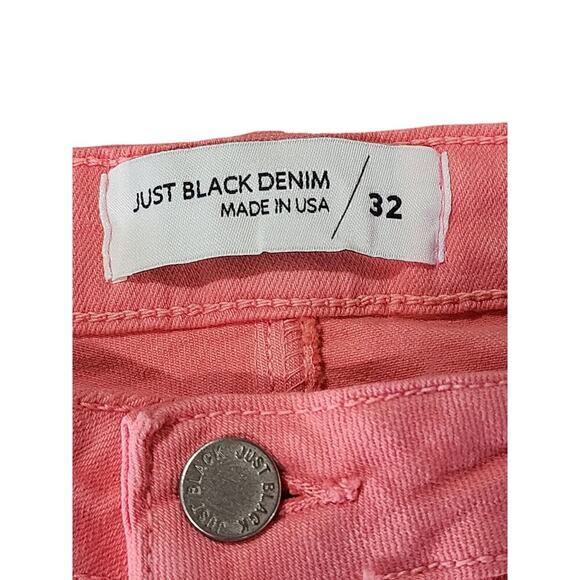 Just Black Denim High-Rise Skinny Cotton and Spandex Blend Pink Jeans Size 32 - Picture 6 of 10
